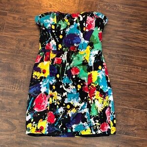 Forever 21 Strapless Multicolor Dress